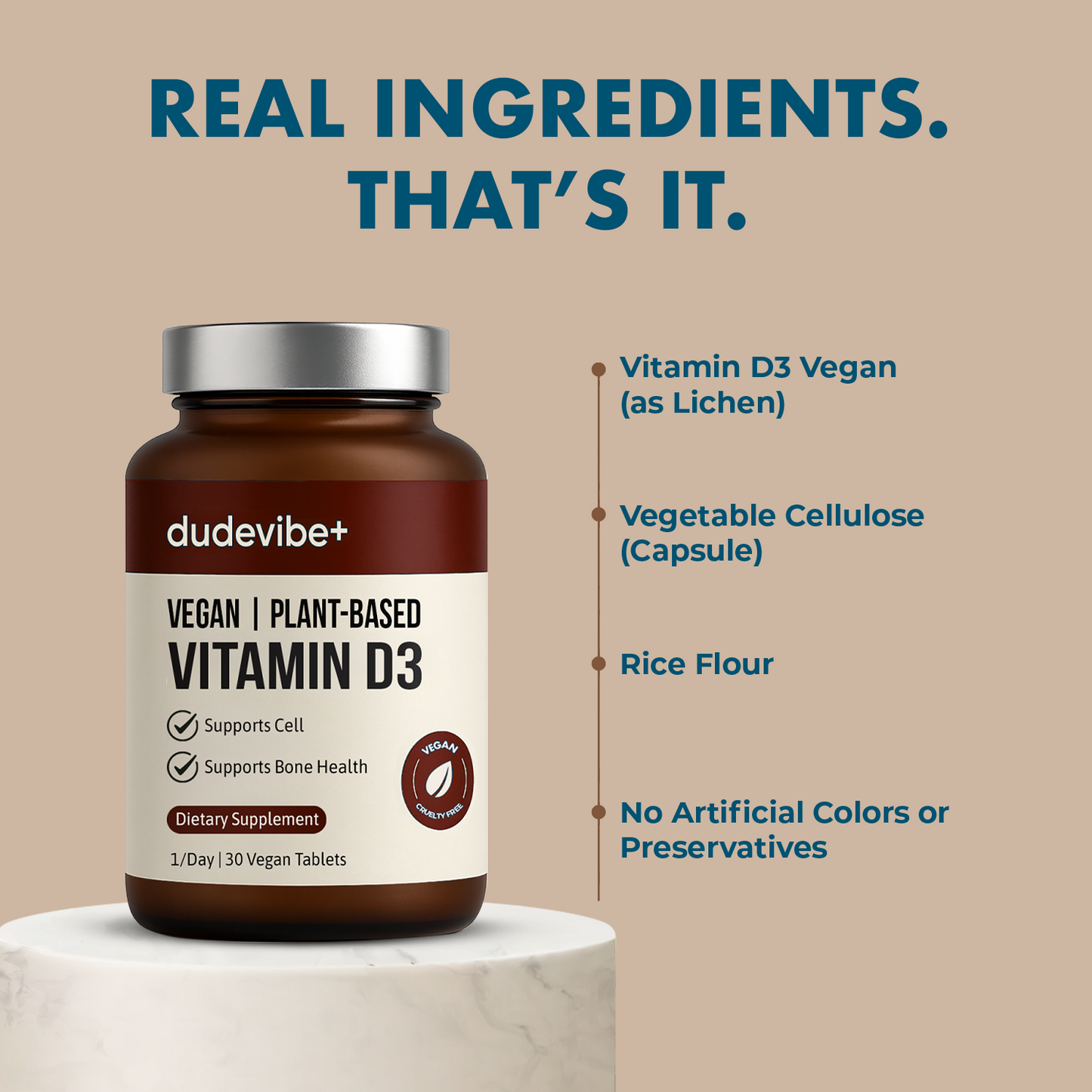 Dude Vibe Vegan Vitamin D3 Supplement