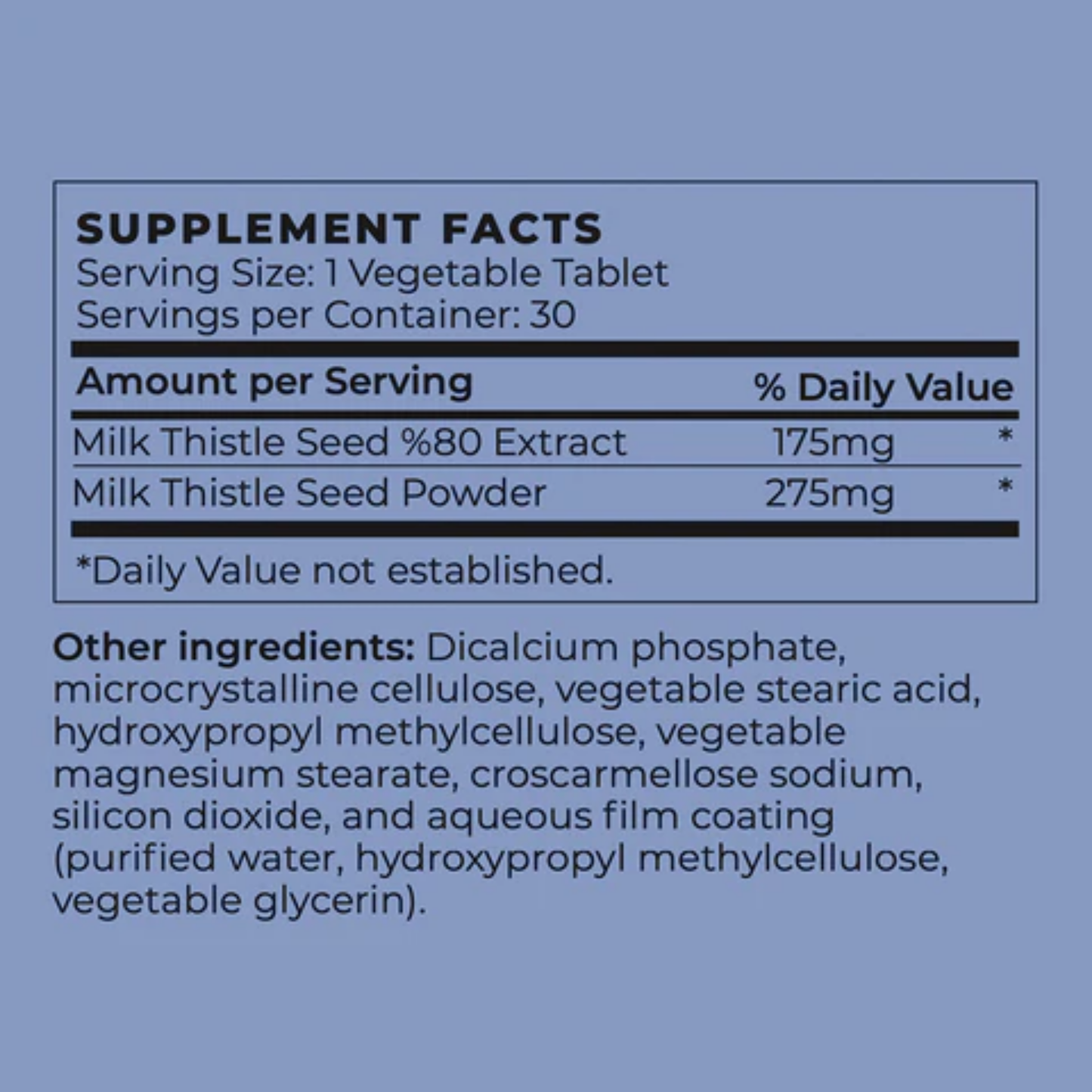 Dude Vibe Vegan Milk Thistle Seed Liver Cleanse Supplement