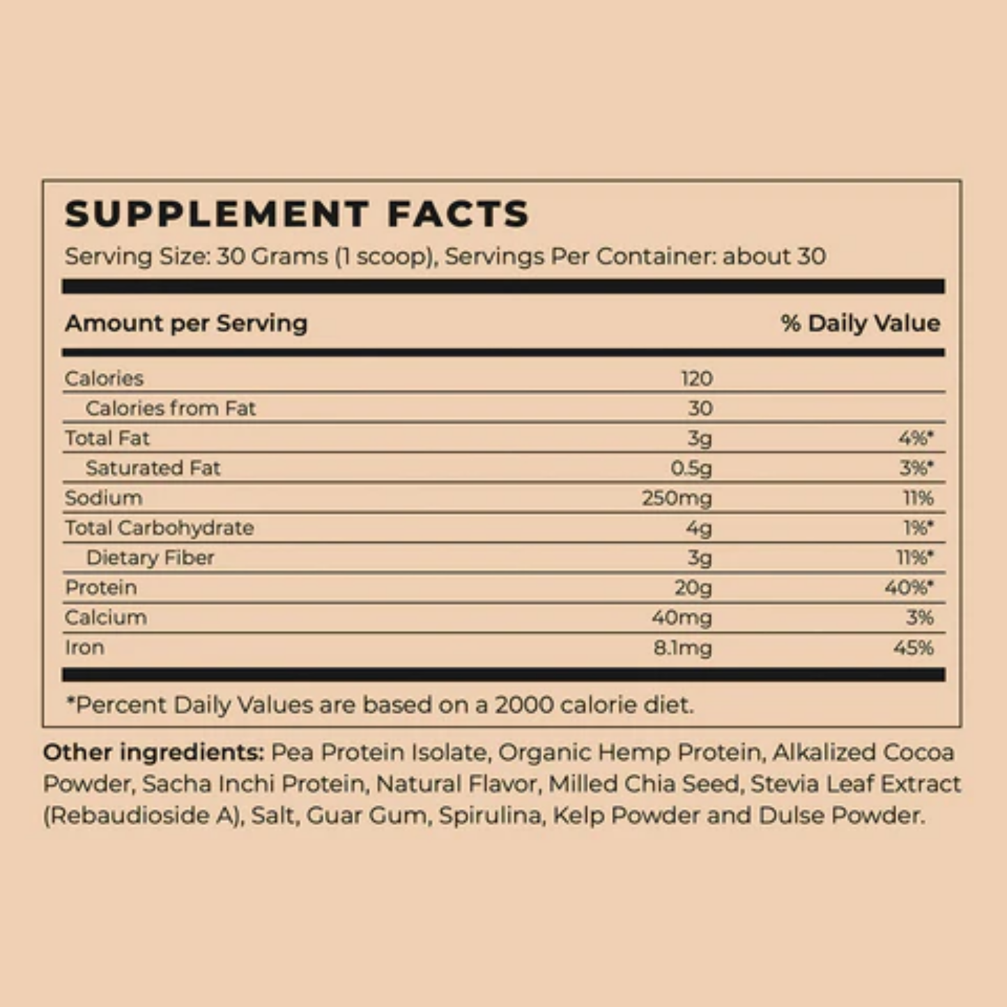 Dude Vibe Vegan Protein Powder - Chocolate Flavored