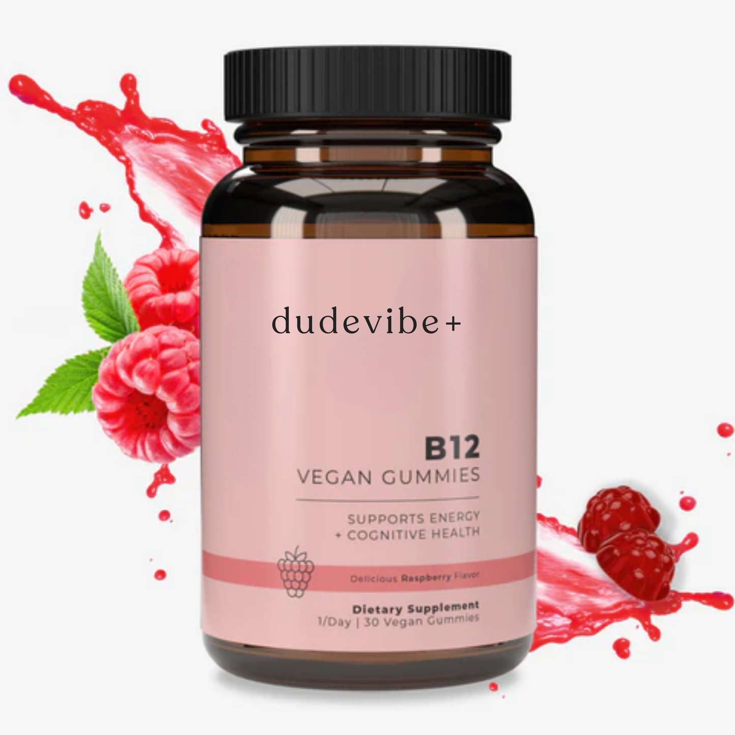 Dude Vibe Vegan Vitamin B12 Energy Gummies