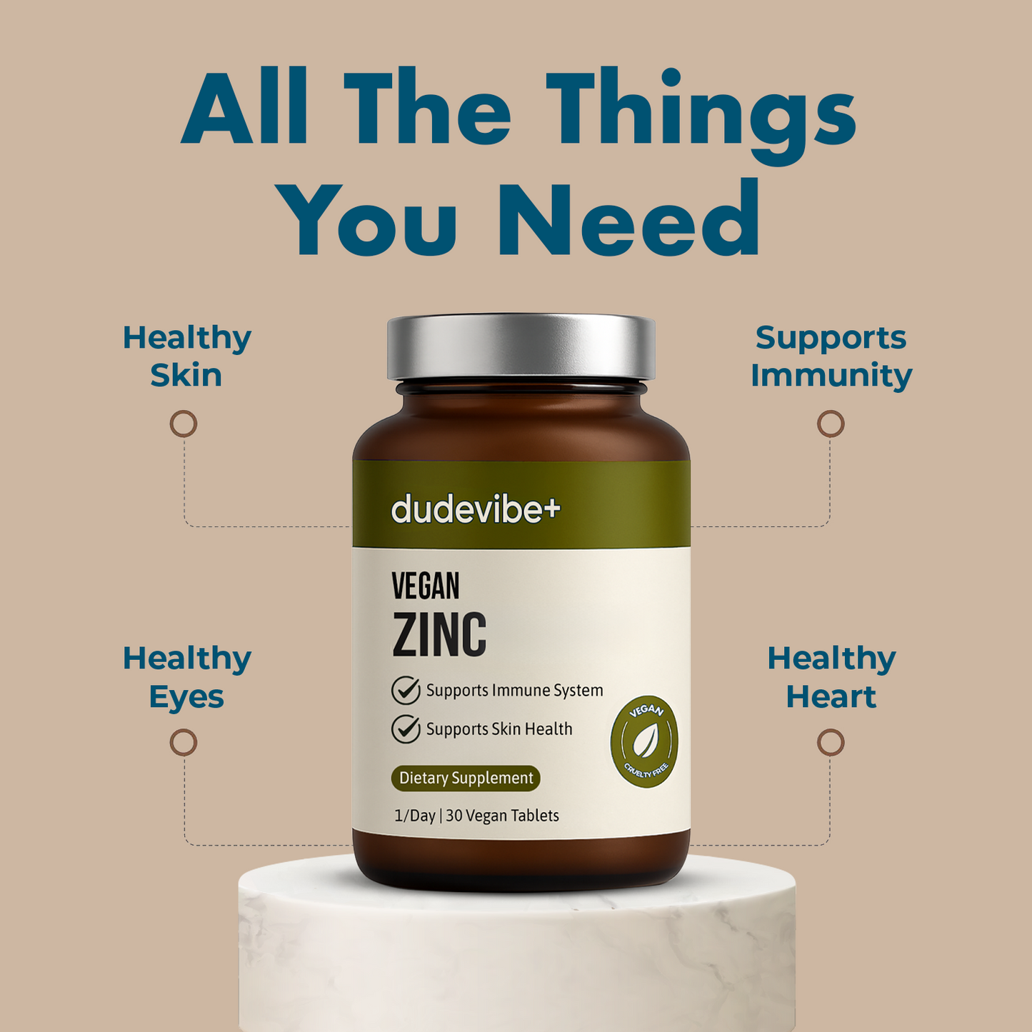 Dude Vibe Vegan Zinc Supplement