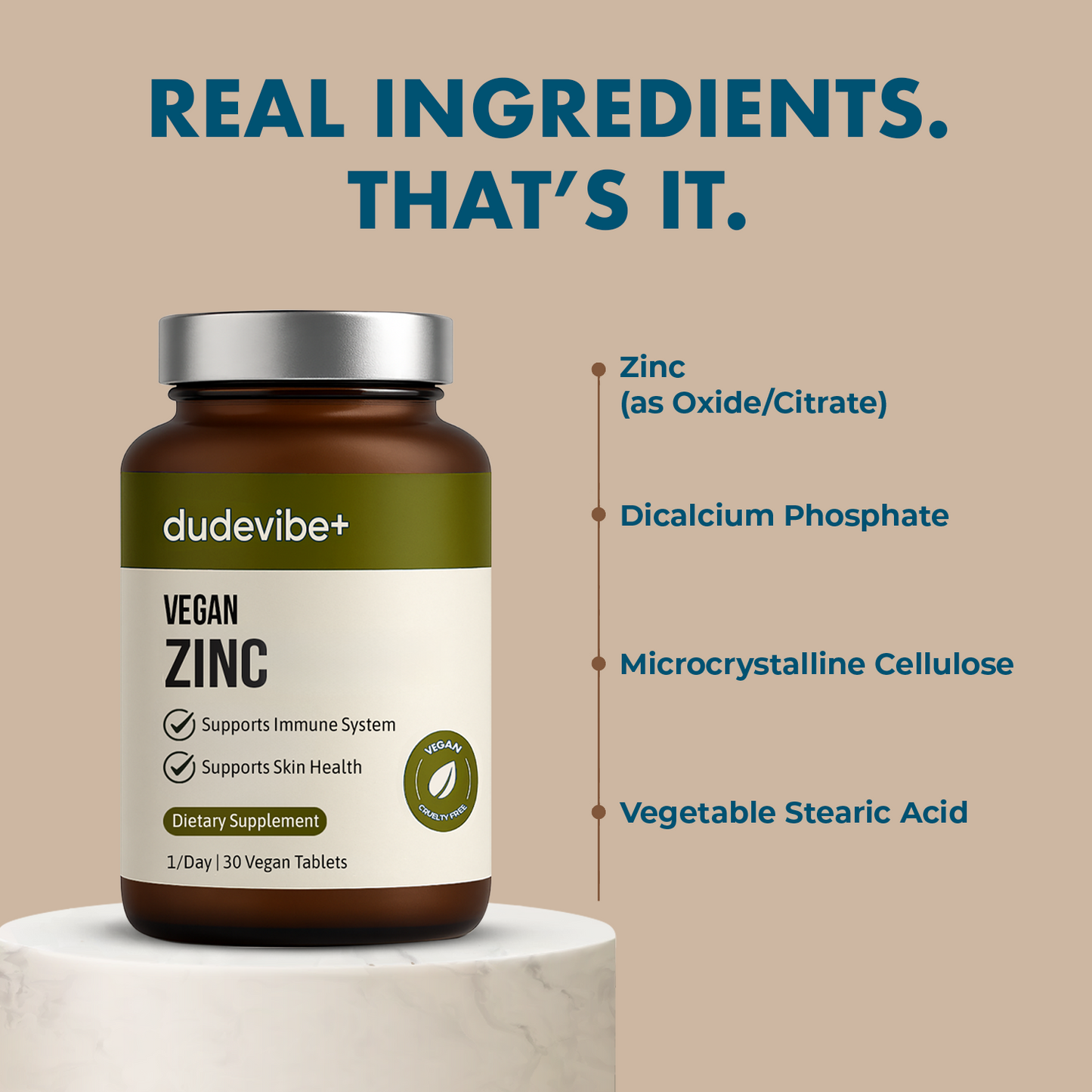 Dude Vibe Vegan Zinc Supplement