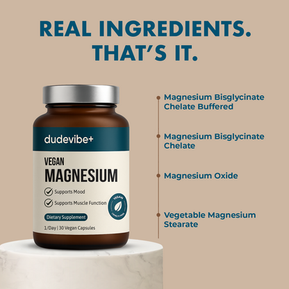 Dude Vibe Vegan Chelated Magnesium Supplement