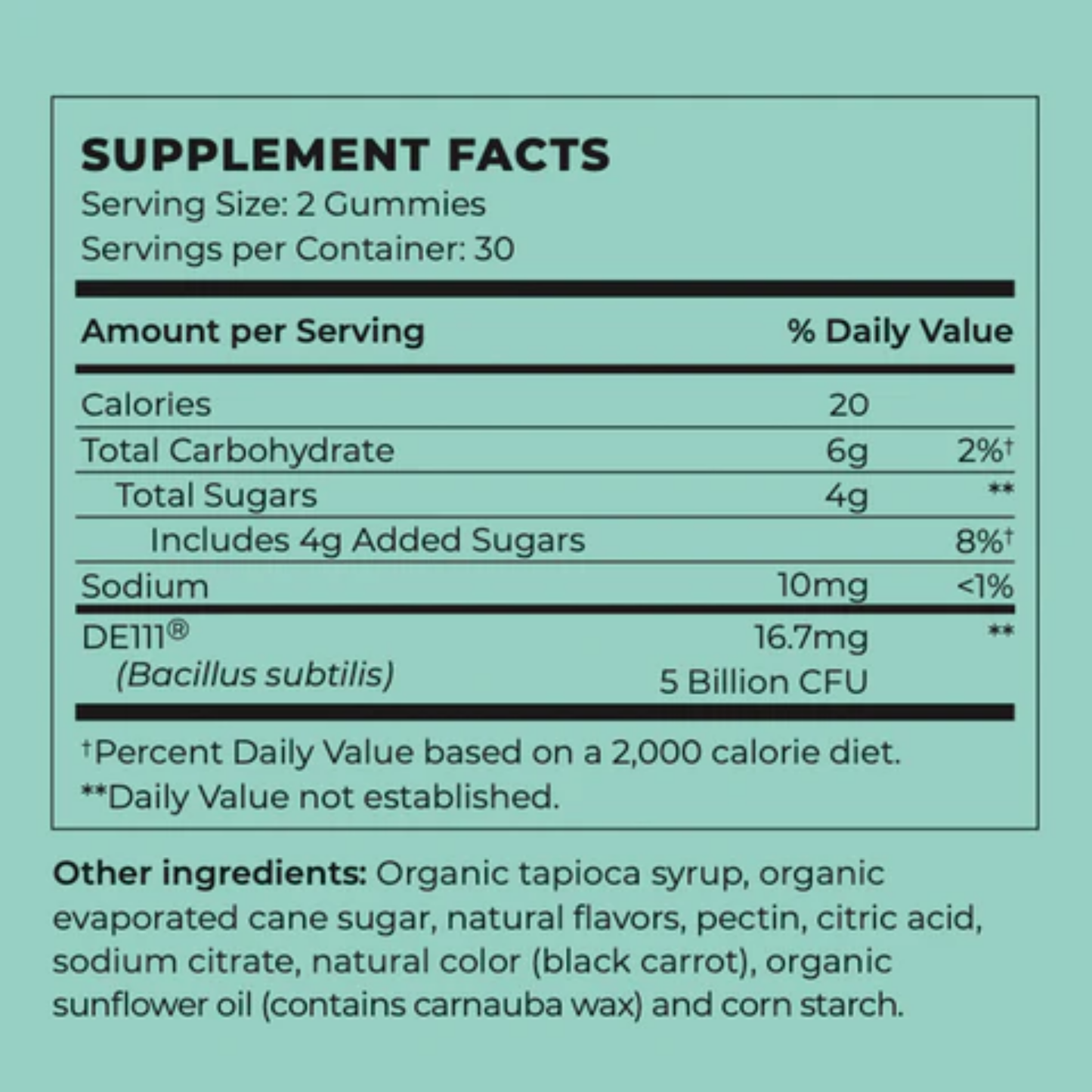 Dude Vibe Organic Vegan Probiotic Gummies: Gas & Bloating Relief