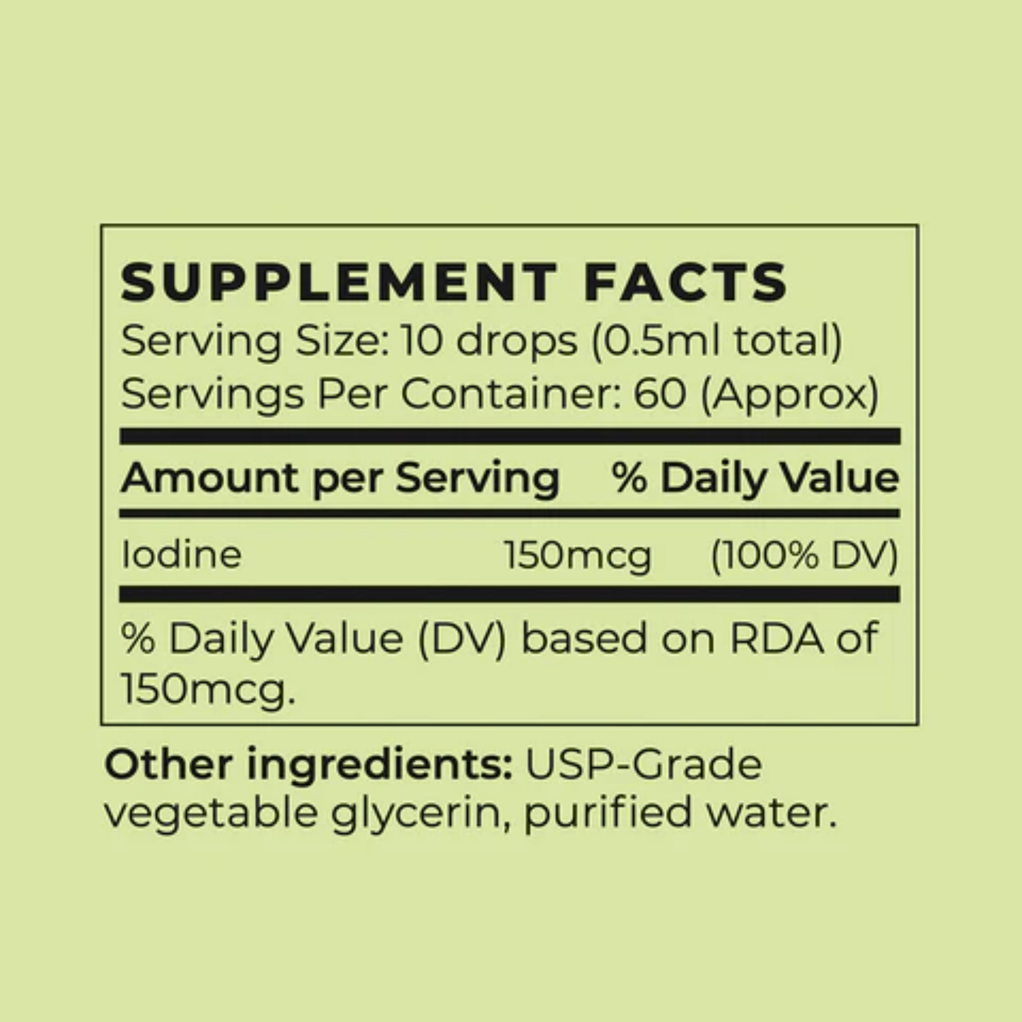 Dude Vibe Vegan Iodine Supplement - Liquid Drops